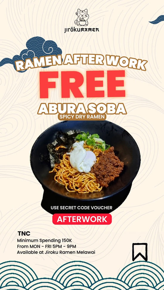 Jiroku Ramen Afterwork Promo