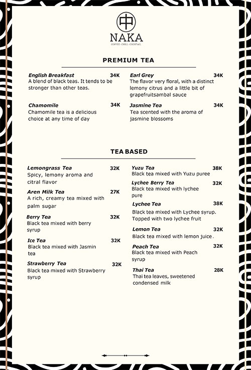 Menu Drinks