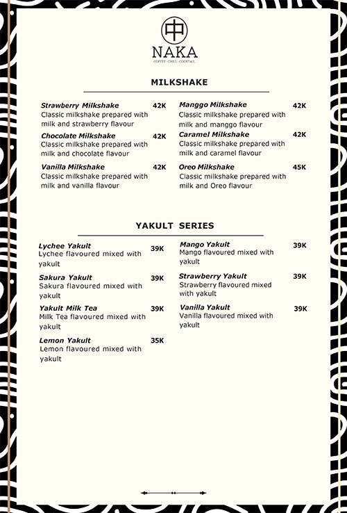 Menu Drinks