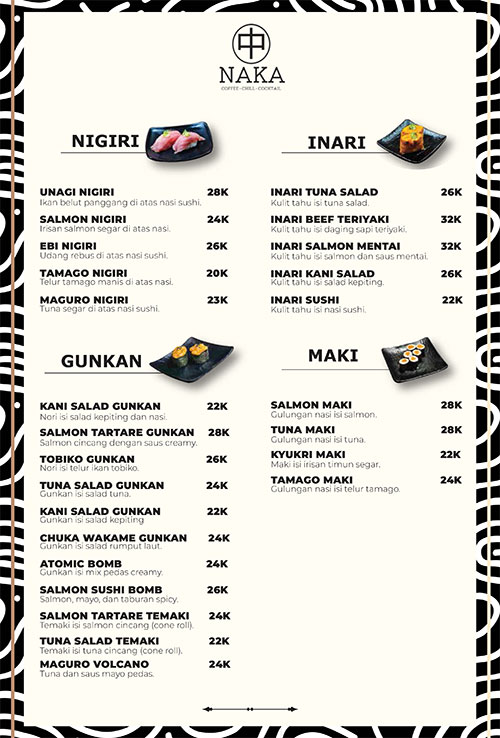 Menu Sushi